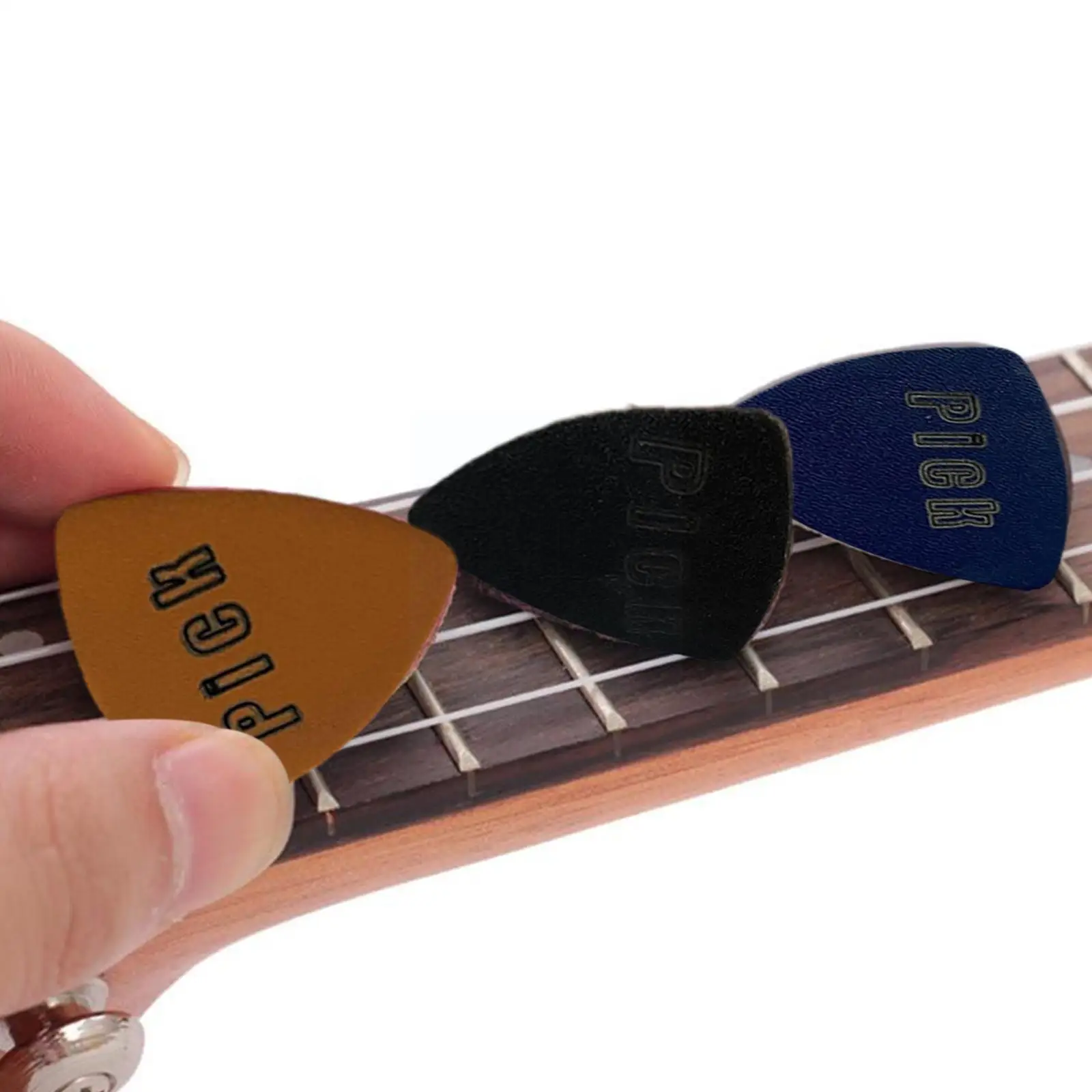 

Leather Guitar Picks Black White Nylon Mediator For Acoustic Electric Guitarra Ukulele Accessories 4 Color Q1y5