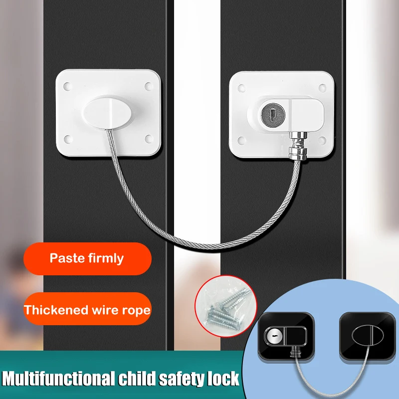 

Self-adhesive Child Safety Locks No Drilling or Tools Cabinet Locks Child Safety Latches For Bedroom Kitchen XR-Hot