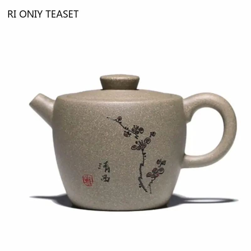

130ml Chinese Yixing Purple Clay Teapots Handmade Plum Blossom Pattern Tea Pot Beauty Kettle High-end Zisha Tea Set Collection