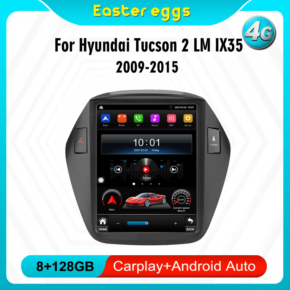 

2 Din Android 4G Carplay For Hyundai Tucson 2 LM IX35 2009-2015 TESLA Car Radio GPS Navigation Multimedia Player Stereo