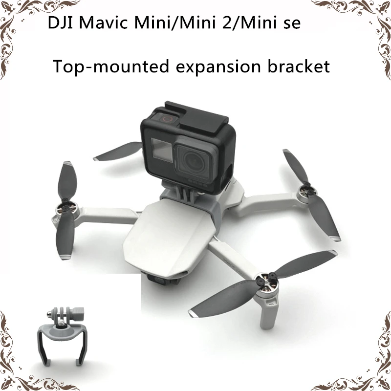 

for DJI Mini 2 Top Expansion Bracket 1/4 Screw Adapter Bracket for Insta360/GoPro 10 9 Action Camera Stand for Mini SE Accessory