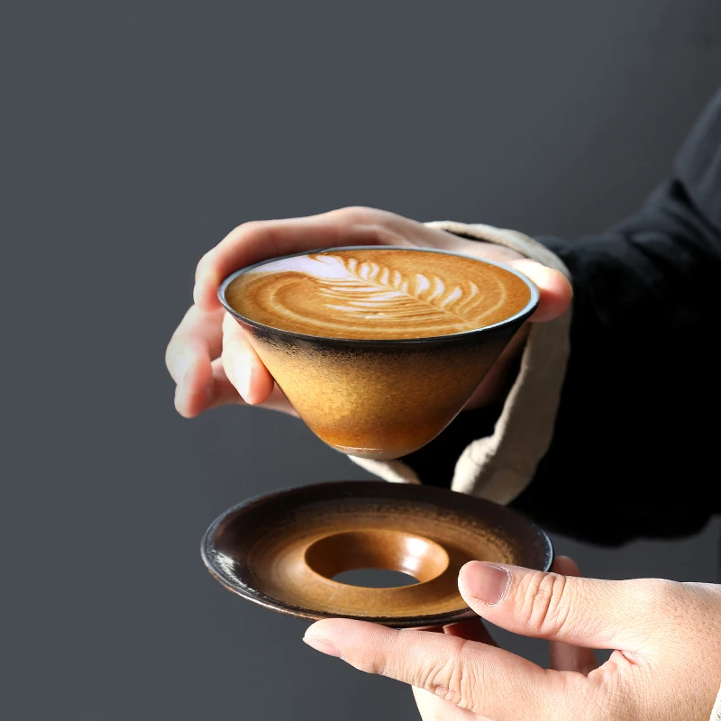 

Чайный керамический набор для чая, 1 послеобеденный набор, фарфоровая кружка, креативная молочная чашка, набор для латте и блюдца, керамическая чашка для завтрака, кофе, кружки, кофе