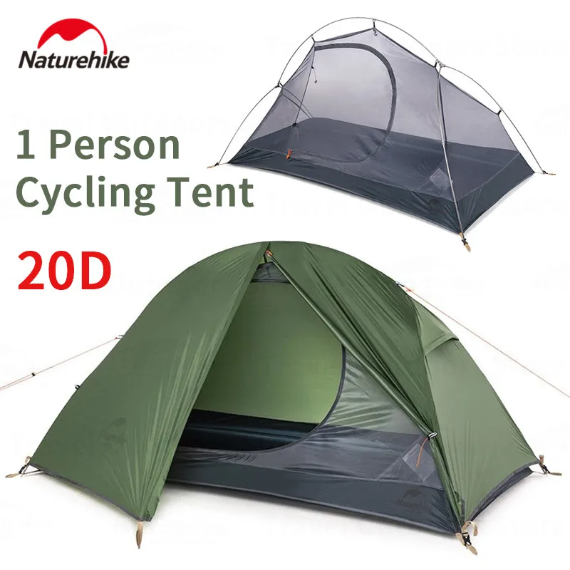 

Naturehike Ultralight Cycling Tent Outdoor 20D Silicone Camping Tent 1 Person Portable Waterproof Tent With Free Floor Mat