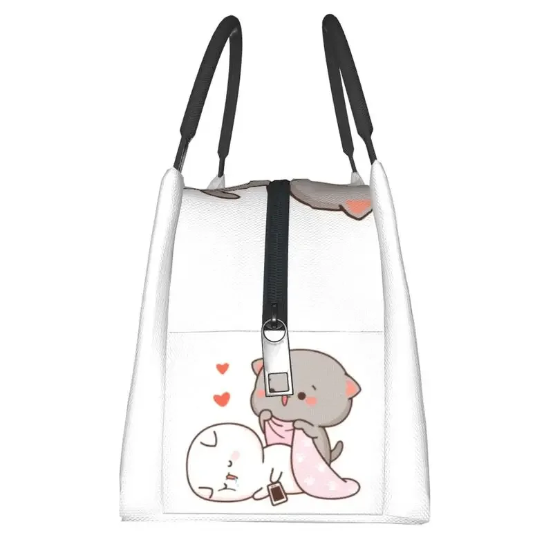 Термоизолированная сумка для ланча Peach And Goma Mochi Cat Drooling Женская Портативная