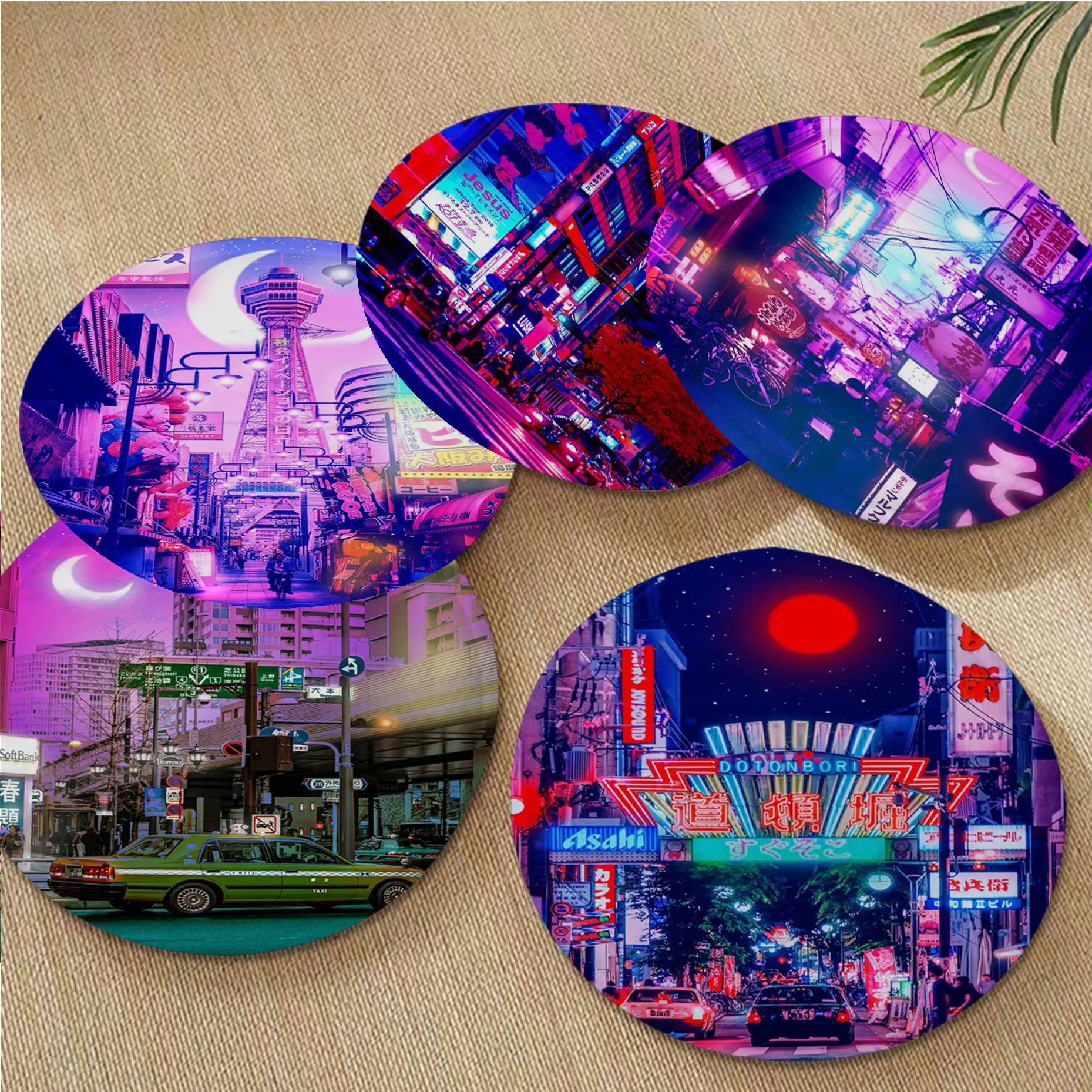 

City Neon Night Simplicity Multi-Color Chair Cushion Soft Office Car Seat Comfort Breathable 45x45cm Buttocks Pad