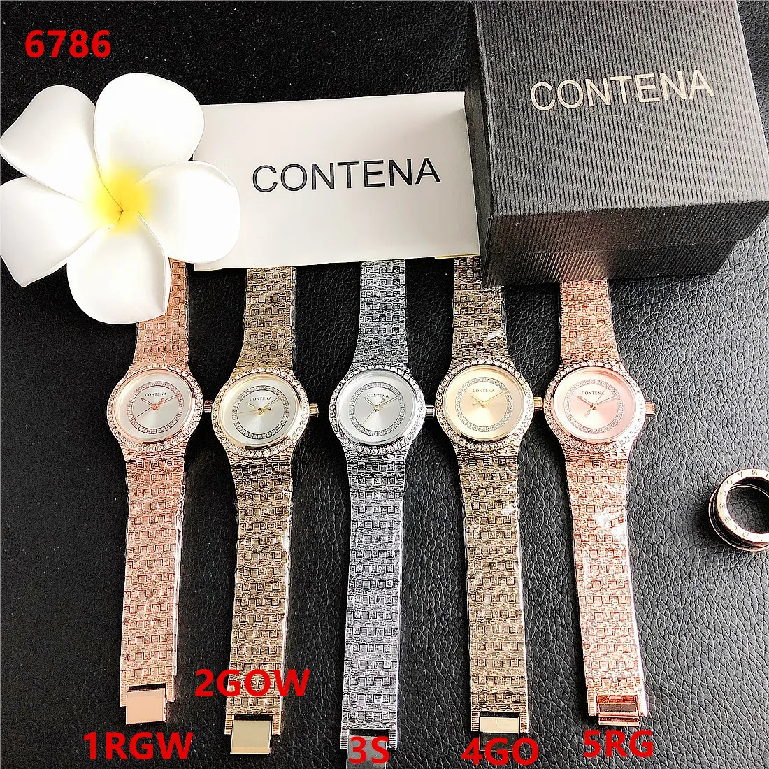 2023 Stylish and popular top brand luxury men's and women's watches Diamond stainless steel steel band with brick style
