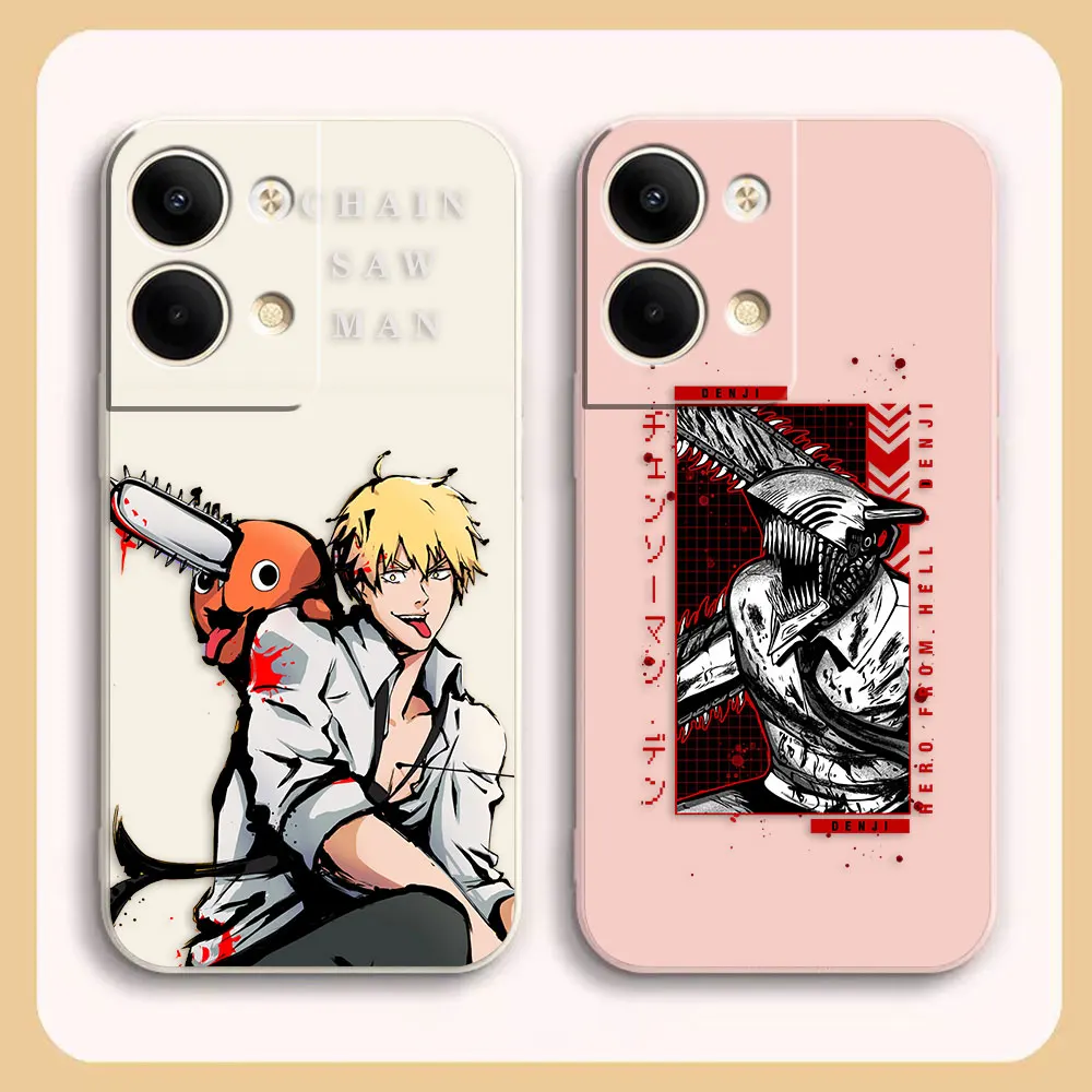 

Anime chainsaw Man Denji Phone Case For OPPO RENO 8 7 9 6 7SE 5 4 4SE 3 4G 5G PRO PLUS Colour Liquid Case Funda Coque Shell Capa