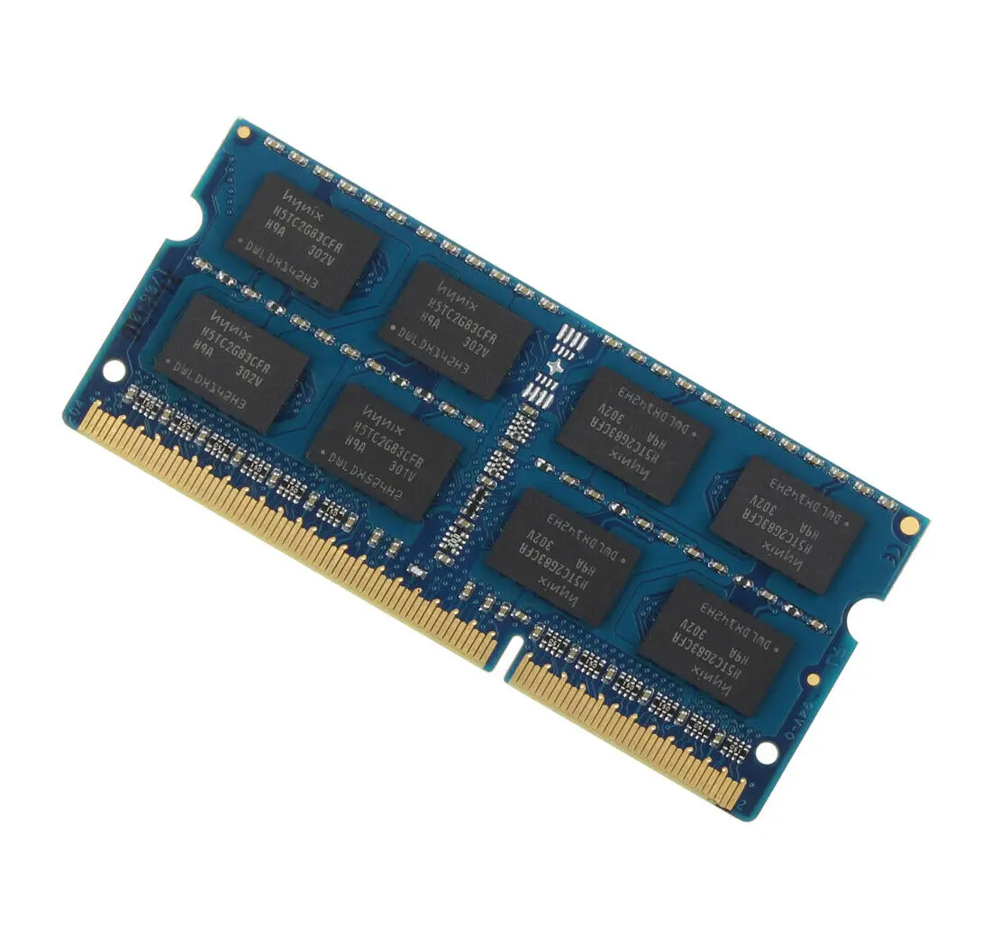 Синий набор из 10 штук DDR3 2GB RAM 1333Mhz PC3-10600S SO-DIMM для ноутбука с 204 пинами 1.35V или 1.5V NON-ECC без буферизации, полностью совместимый.