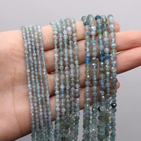 234mm natural light apatite stone beads charms small round loose spacer beads for jewelry making diy bracelets necklaces