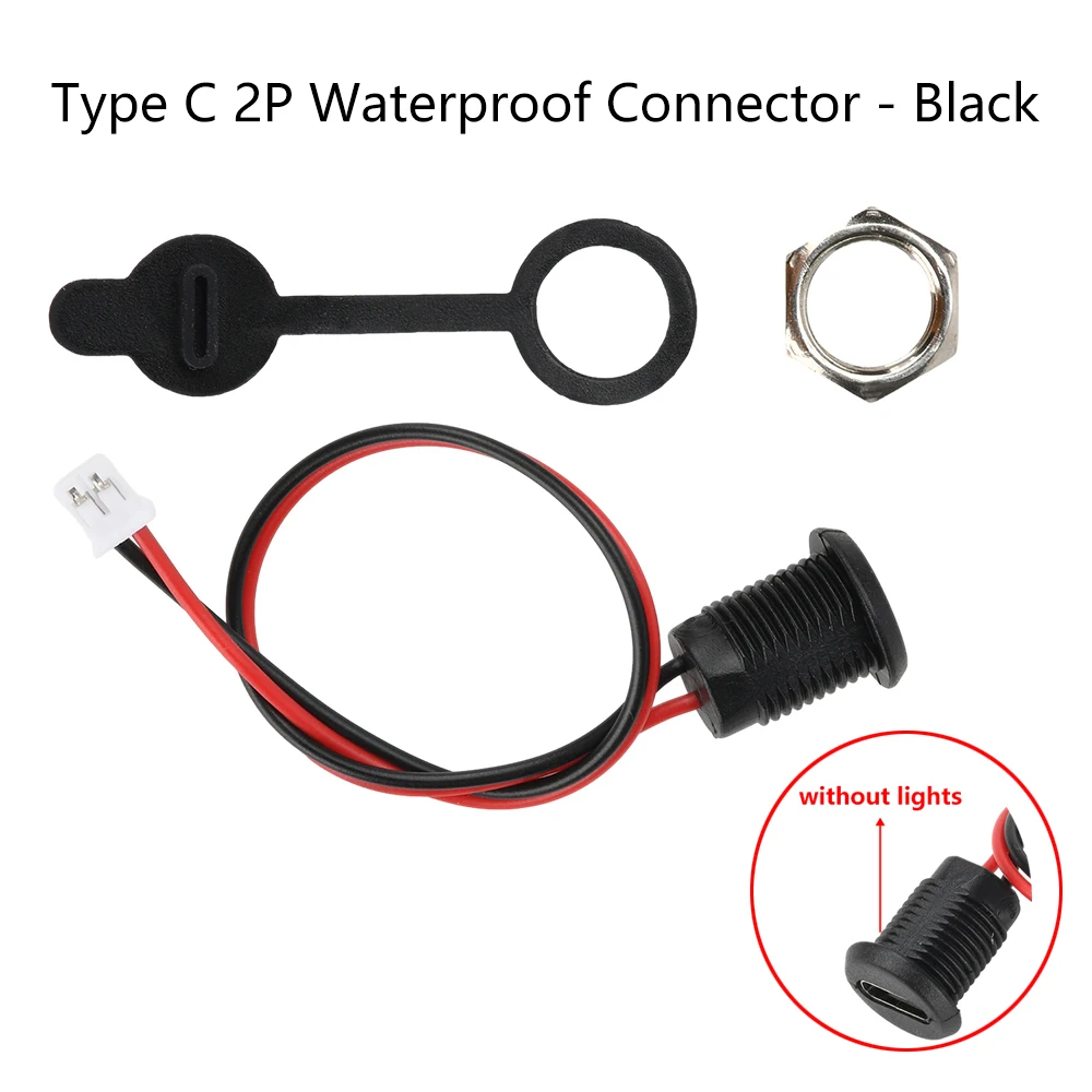 

5 шт. USB-разъем Type-C, водонепроницаемый с гайкой PH 2,0, фиксирующая пластина, гнездовой TPC, водонепроницаемый, сильноточный, разъем для быстрой зарядки