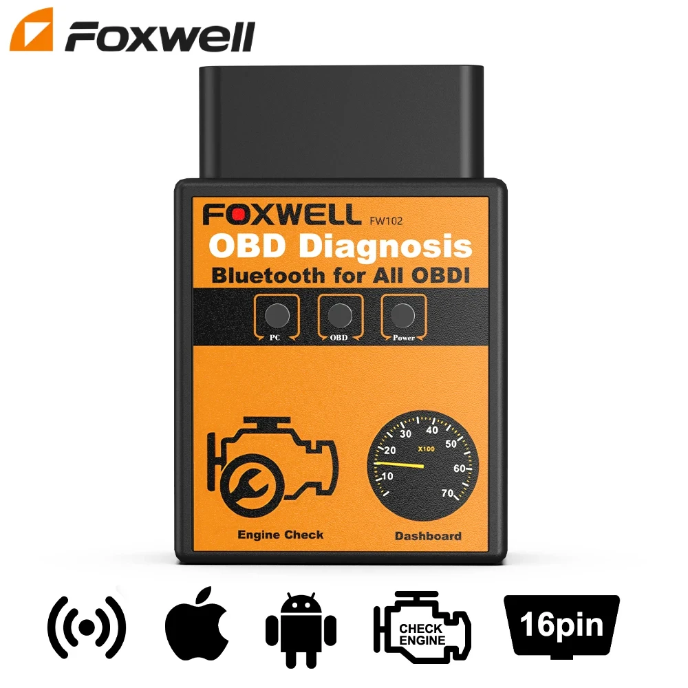 Автомобильный сканер FOXWELL ELM327 OBD2 BT/Wifi OBD 2 v1.5 считыватель кодов автомобиля диагностический инструмент для Android /IOS OBDII сканер ELM327