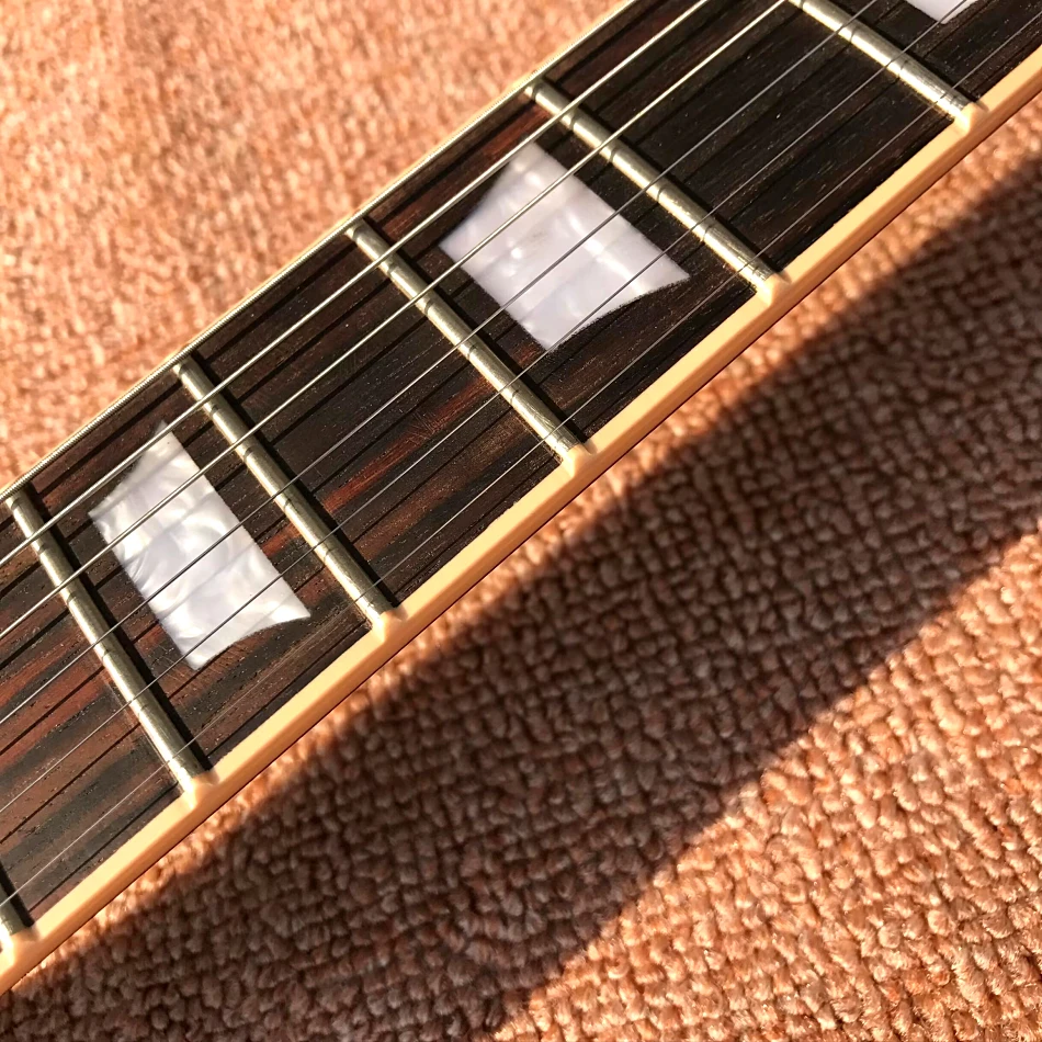 

Пользовательский магазин, сделано в Китае, LP Sandard Высококачественная электрическая гитара, цельный корпус и шея, лады связывание, Мелодия-o-Matic мост