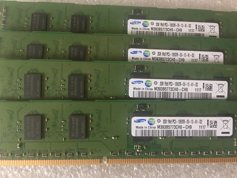 

RAM 2gb 1rx8 2rx8 PC3-10600R 1333MHz ECC Rdimms Server Memory