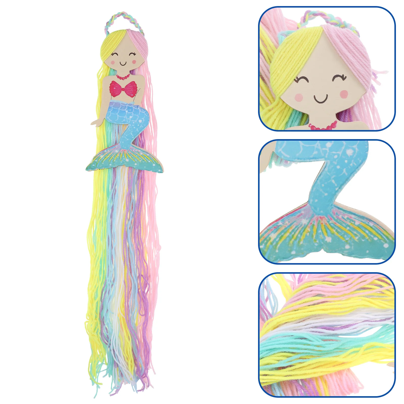 

Girls Headbands Tassel Pendant Hairpin Wall Decor Bow Mermaid Holder Milk Cotton Child