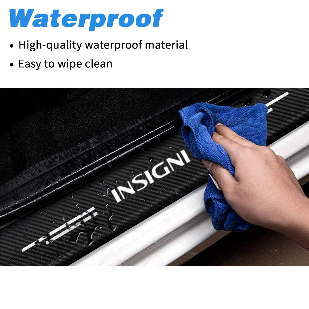 4 шт. защитные наклейки на порог автомобиля из углеродного волокна |