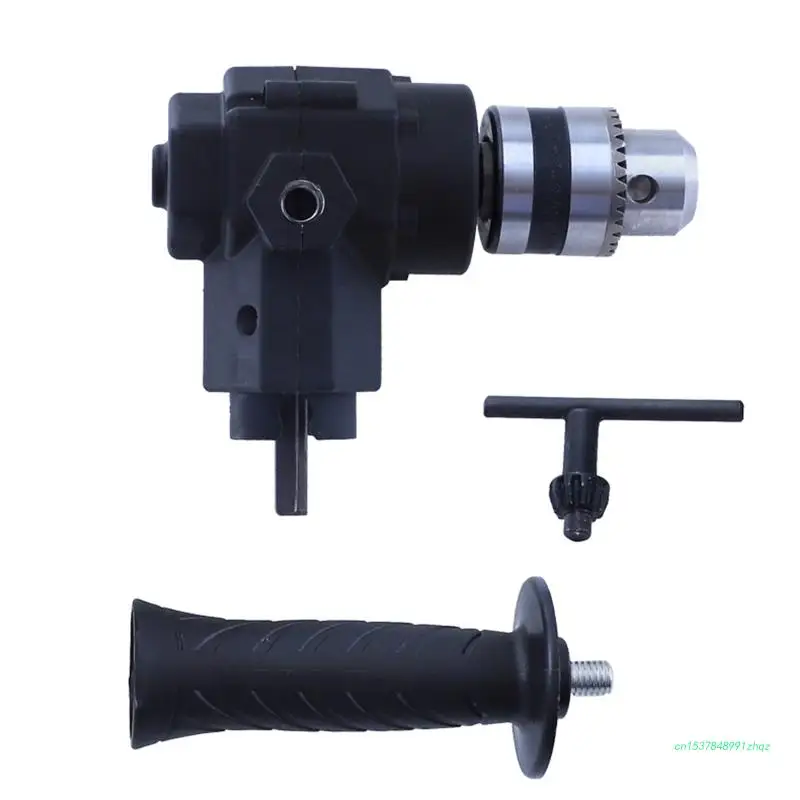 

90° Electric Drill Three-jaw Chuck Corner Impact Drill Adapter for Narrow Spaces