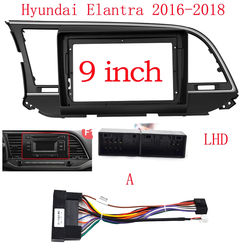 2 Din 9 дюймов Автомобильный радиоприемник установка DVD GPS Mp5 пластиковая панель Рамка для HYUNDAI Elantra 6 2016-2018 комплект крепления для приборной панели