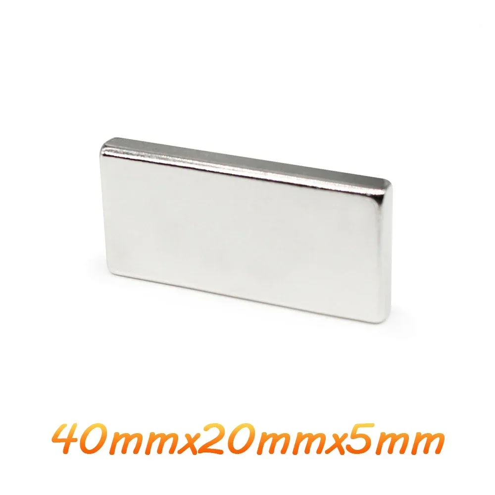 1/2/5/10/15 шт. 40x20x5 мм квадратный редкоземельный неодимовый магнит N35 блок мощные