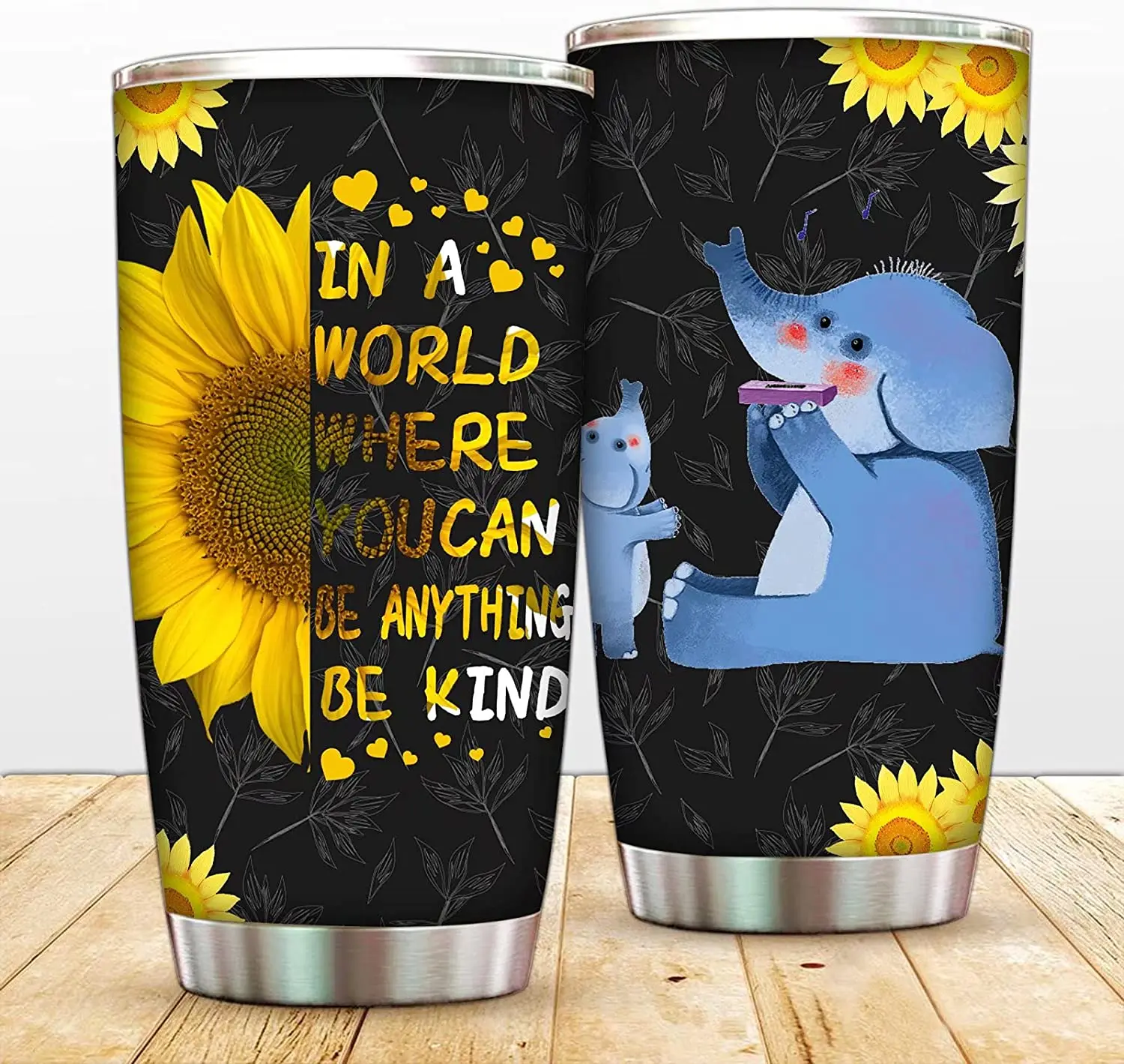 

Tumbler Cup Just A Girl Who Loves Elephant Insulated Vacuum Tumbler Mug, 20oz Double Wall Tumblers Travel Coffee Mugs With Lids