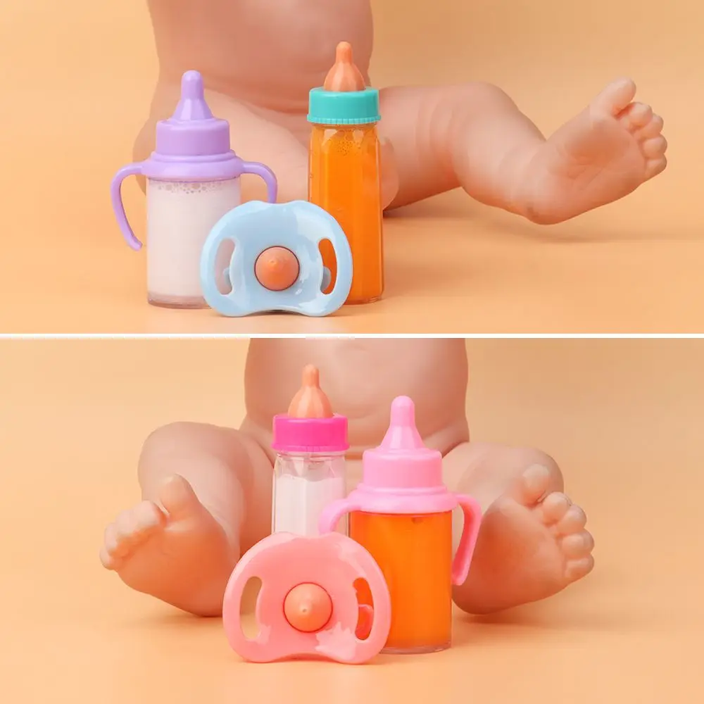 

fit Newborn Dolls Accessories 18inch Doll with Pacifier Bibs Plastic Nipple Bottle Juice Bottles Magic Milk Bottles