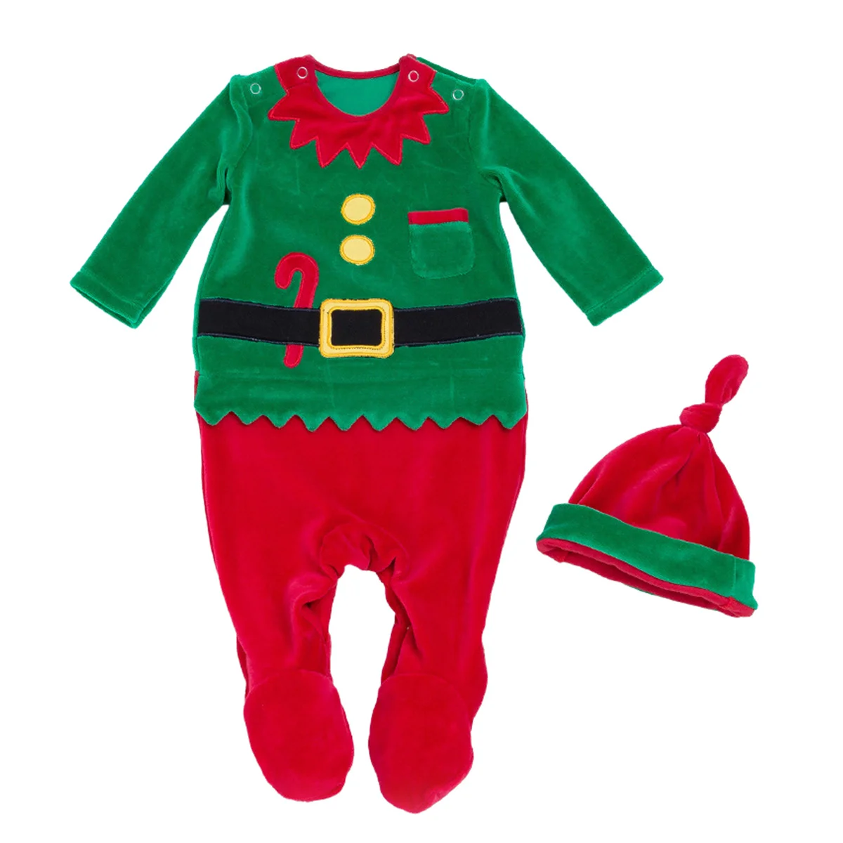 

Christmas Suit Sleeve Romper Cootton Siamese Clothing Infant Jumpsuit - 80