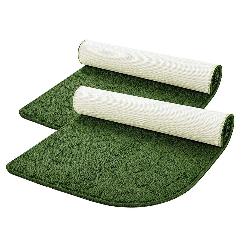 

HOT-2-Pack Indoor Doormat, Non-Slip Front Door Rug, Durable Printed Kitchen Rug, 1/4 Round Corner Design Entrance