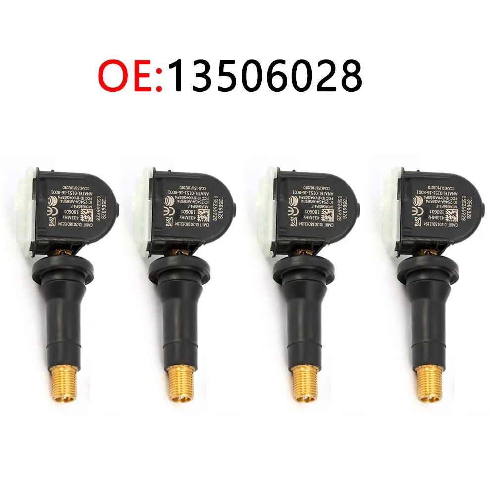 

1/4 Pcs 13506028 TPMS Tire Pressure Monitoring Sensor 433MHz For CT6 XT5 SRX Chevrolet Malibu Opel Antara Mokka 13598773