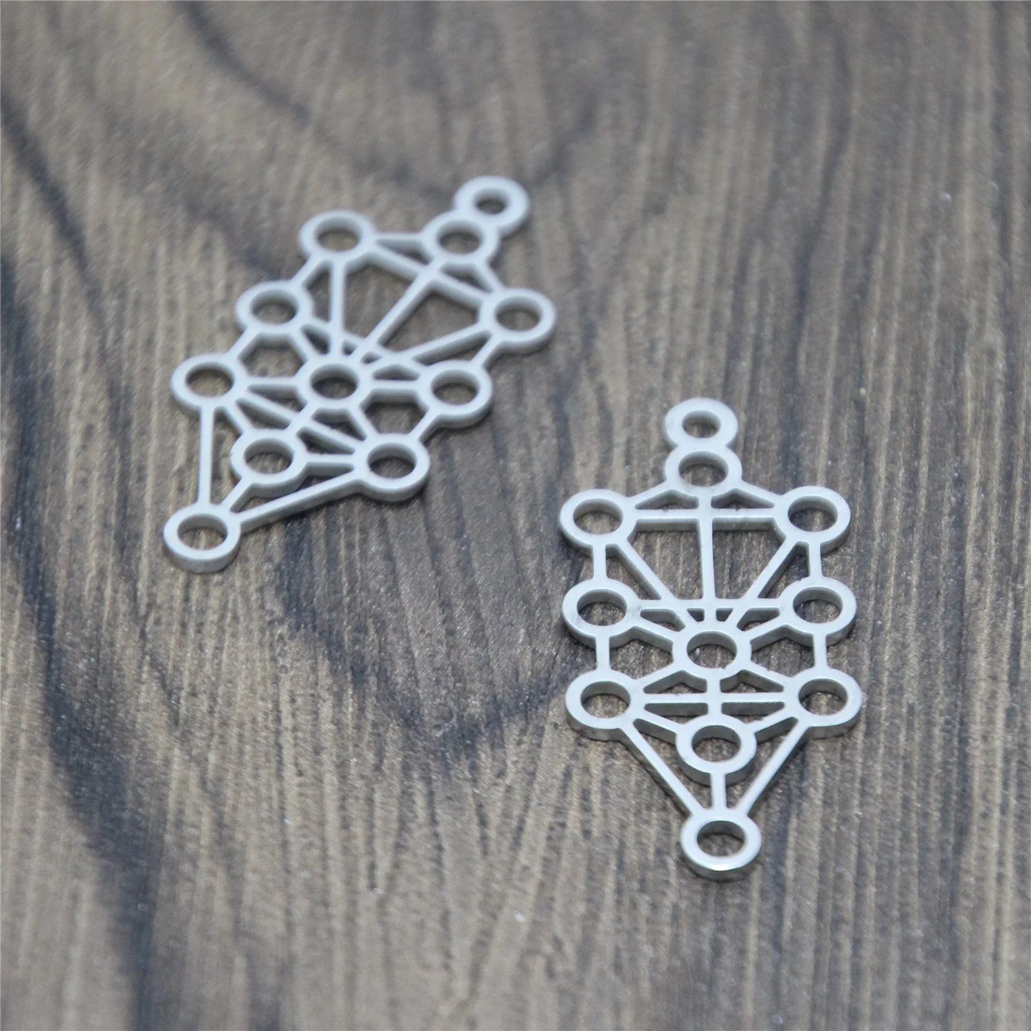 5шт./лот Kabbalah символ очарование религиозной философии религия Амулет из нержавеющей стали Очаровательная подвеска 33x15 мм