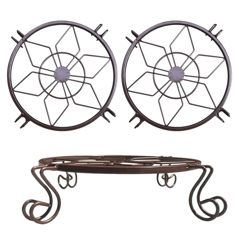 

3 Pcs Simple Indoor Floor-Standing Green Radish Flower Shelf Living Room Flower Pot Stand Wrought Iron Plant Stand
