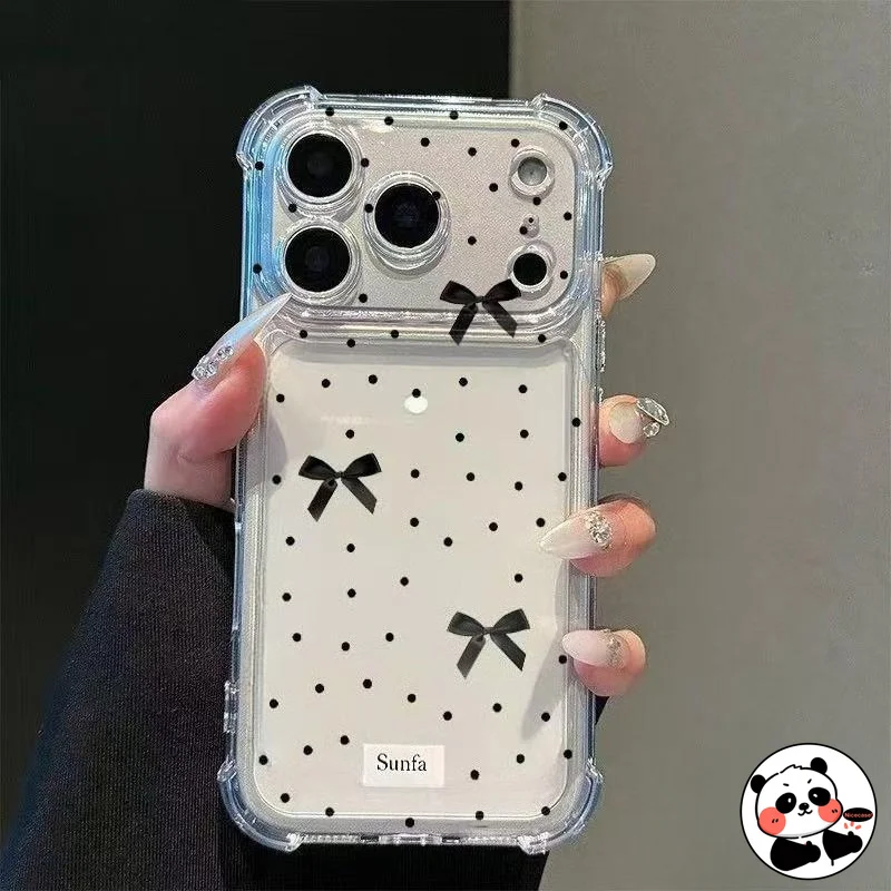 Фото Прозрачный чехол с бантом из ленты в горошек для Samsung Galaxy J8 J7 J6 J5 J3 J4 J2 Pro Core Prime A9 A8S A8 A7 A6 Plus A6S A5 A3 №5