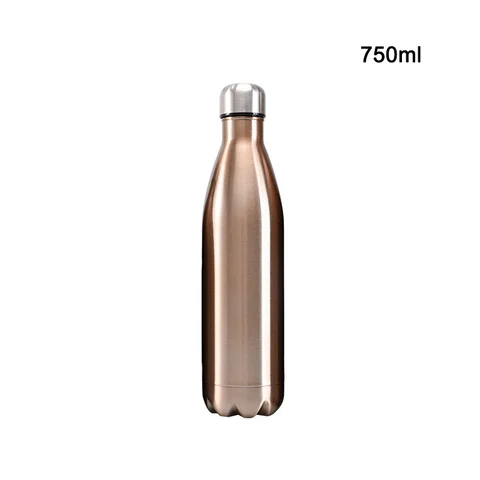 350/500/750/1000 мл двухслойные вакуумные спортивные бутылки для воды из нержавеющей стали, термобутылка с термоизоляцией для сохранения тепла и холода