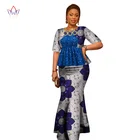 Женское традиционное платье в африканском стиле, комплект из 2 предметов, топ на заказ + горячая Распродажа юбок BRW WY2666, лето