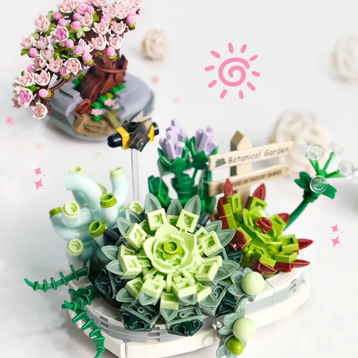 

Eternal Flower Pot Plant Building Blocks Set Artificial Flowers Building Kits DIY Mini Potted Plant Blocks 3D Model Building Toy