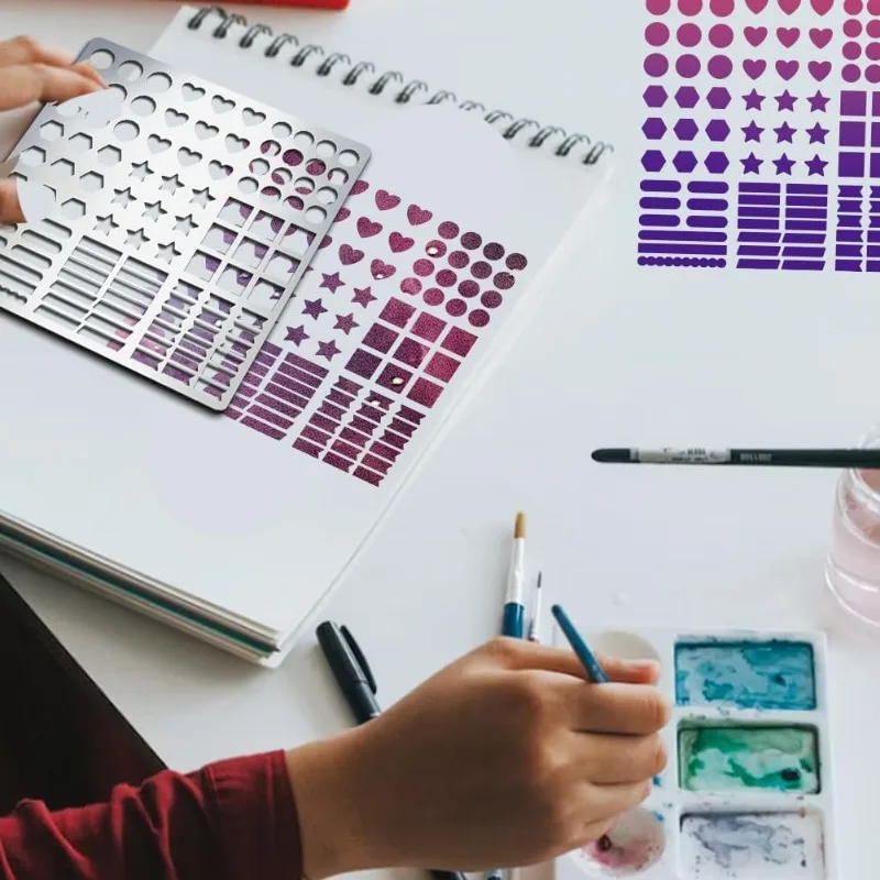 Металлические штампы с геометрическим рисунком круглый звездный журнал триммер