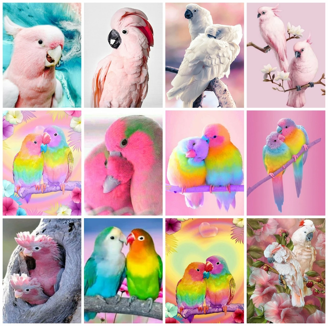 

Алмазная живопись 5D «сделай сам», вышивка попугая, птица, Набор для вышивки крестиком, Ручная инкрустация, подарки для детской комнаты, дома...