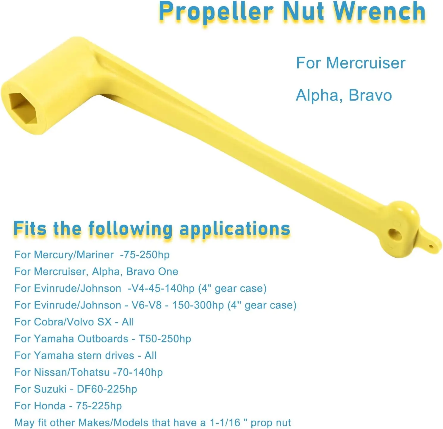 MX Polymer светильник-вес ключ для пропеллера 1-1/16 &quotгаечный Mercury/Mercruiser/Alpha заменяет