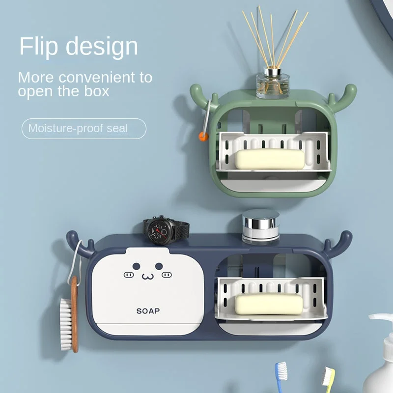 

Держатель для мыла в ванную комнату, с рогами