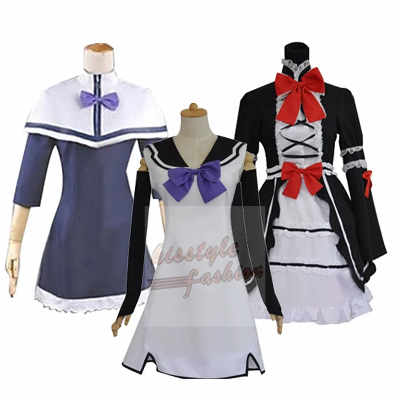 Brynhildr in the Darkness Gokukoku no Kuroha Neko Group of Characters Аниме Косплей Костюм принимаются по