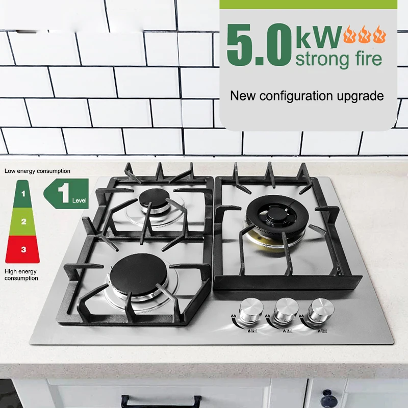 Household four-eye gas stove built-in large fire stove four-head gas stove three-eye multi-eye natural gas stove