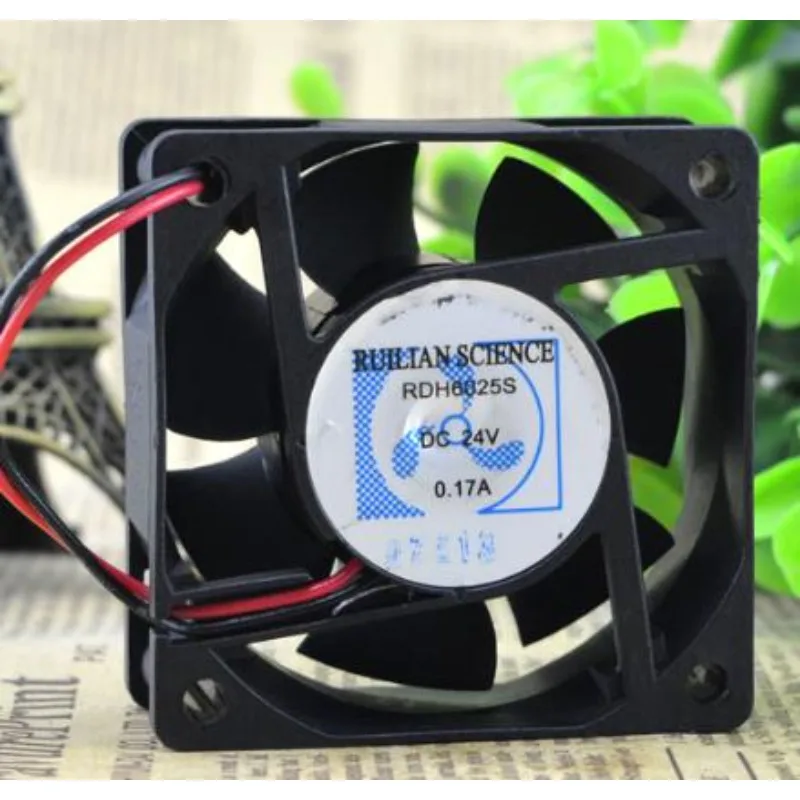Оригинальный вентилятор ЦП для RUILIAN SCIENCE RDH6025S 24В 0.17A 6 см 6025 2-проводный охлаждающий вентилятор 60x60x25 мм