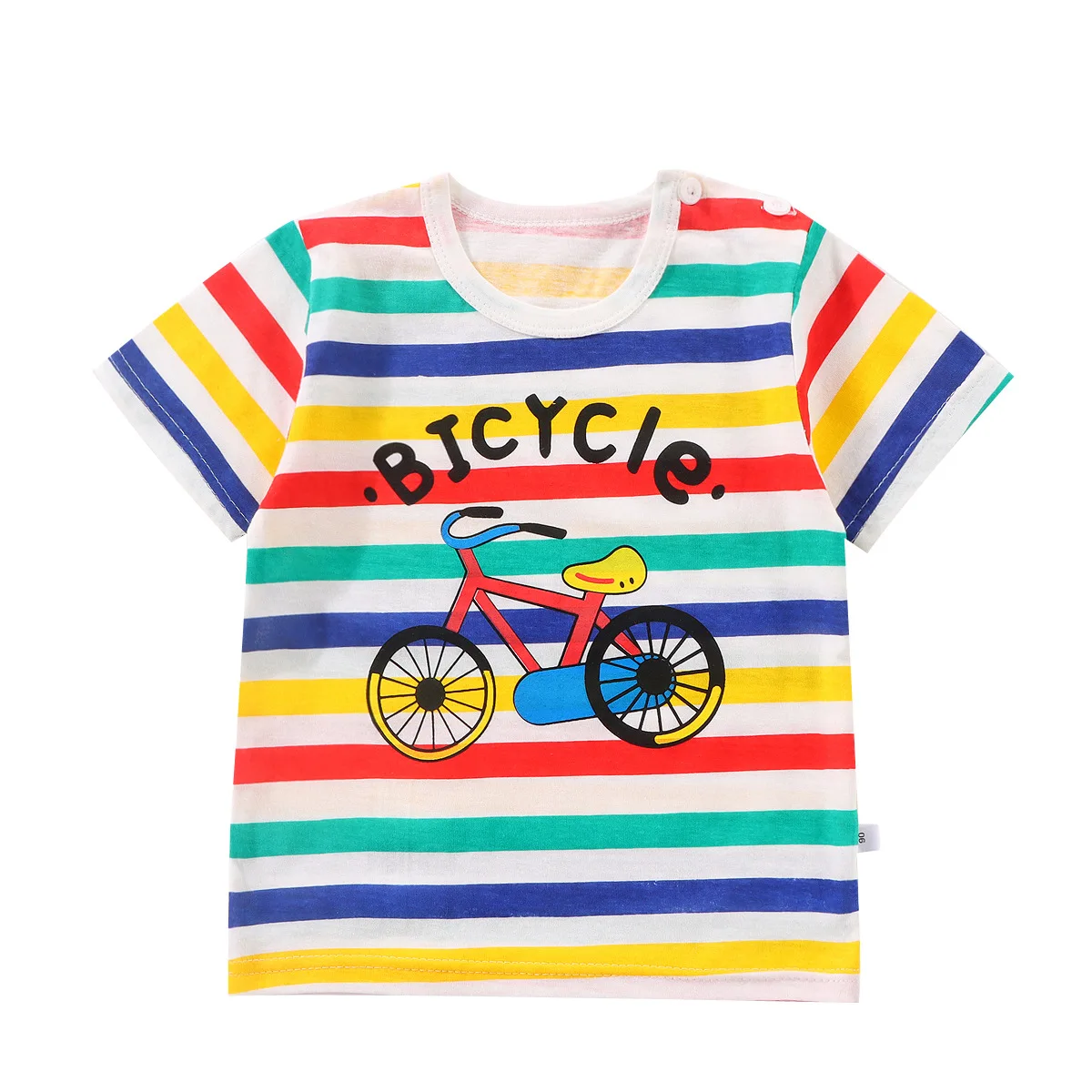 Фото 1-5Y Children's Short-sleeved Boys' Cotton T-shirt Cartoon Girls' Baby Tops Summer Tees Kids Clothing №5