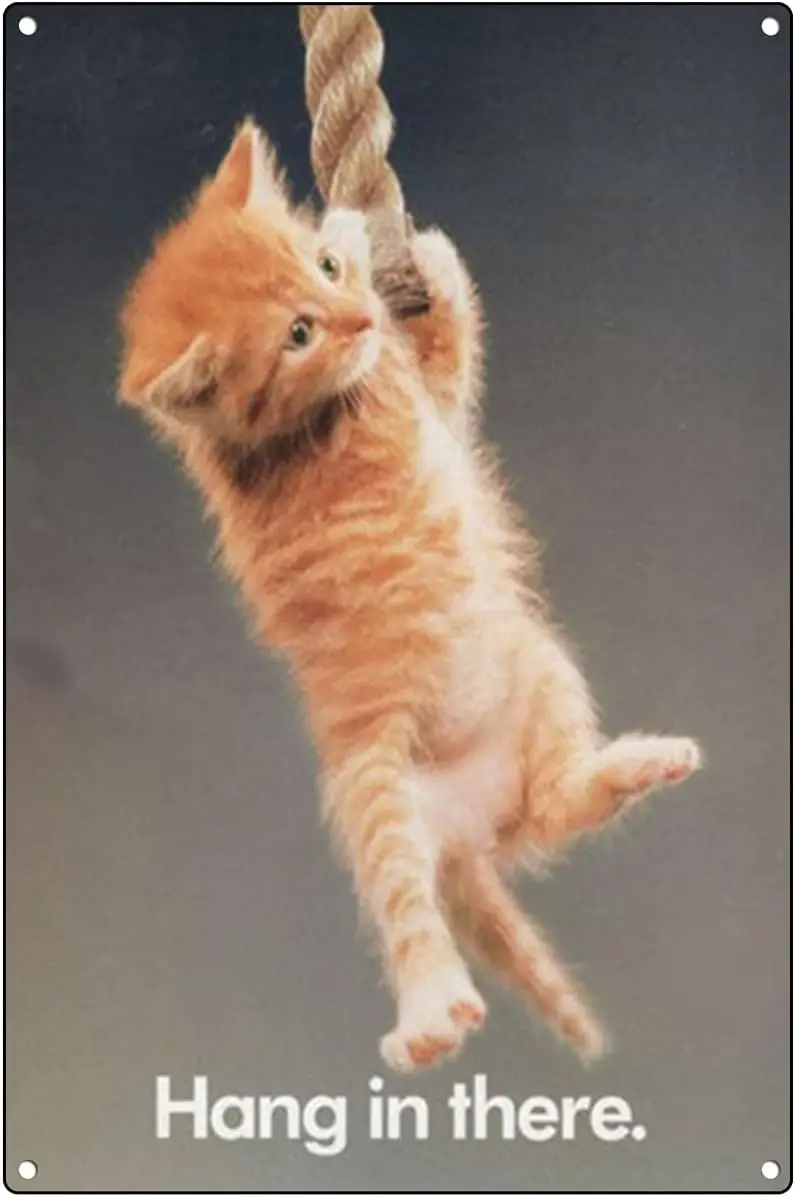 Vntge Metl Tn Sgn Hng n The Ct Плакат There Cnvs Prnt Cts Wll rt Домашний декор Decor lum