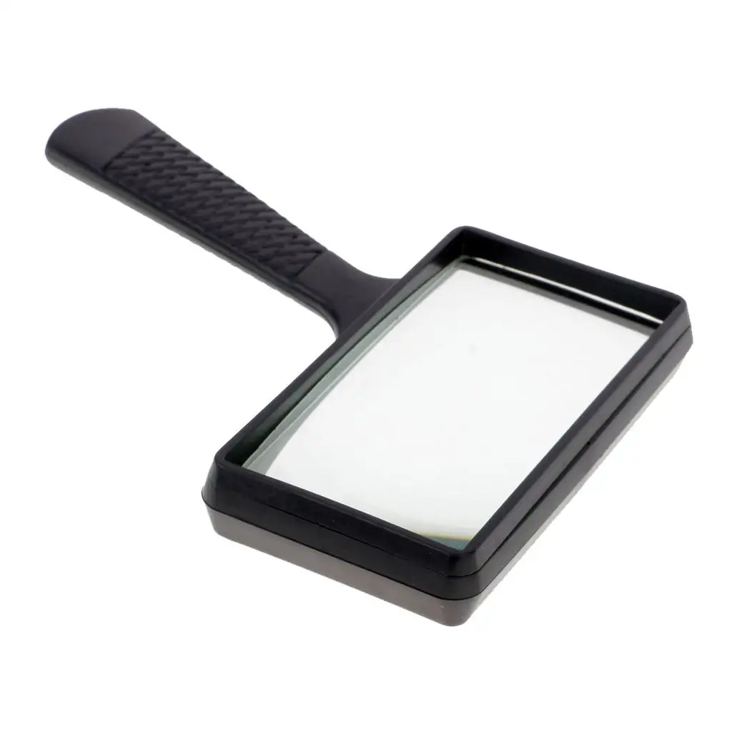 

3X Handheld Rectangle Reading Magnifying Glass Lens Loupe for Reading Tool