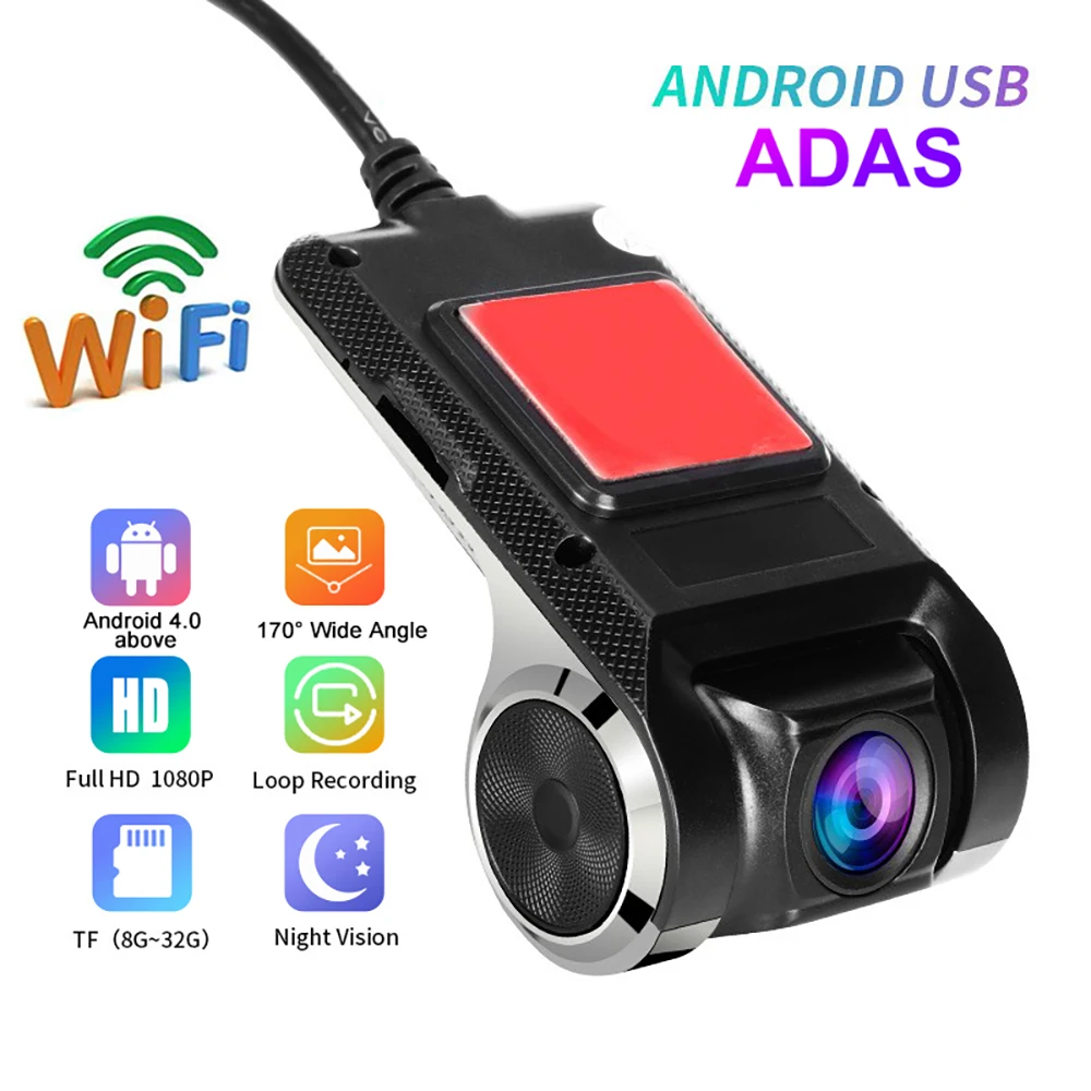 

Видеорегистратор автомобильный с Wi-Fi, ADAS, 1080P, Full HD