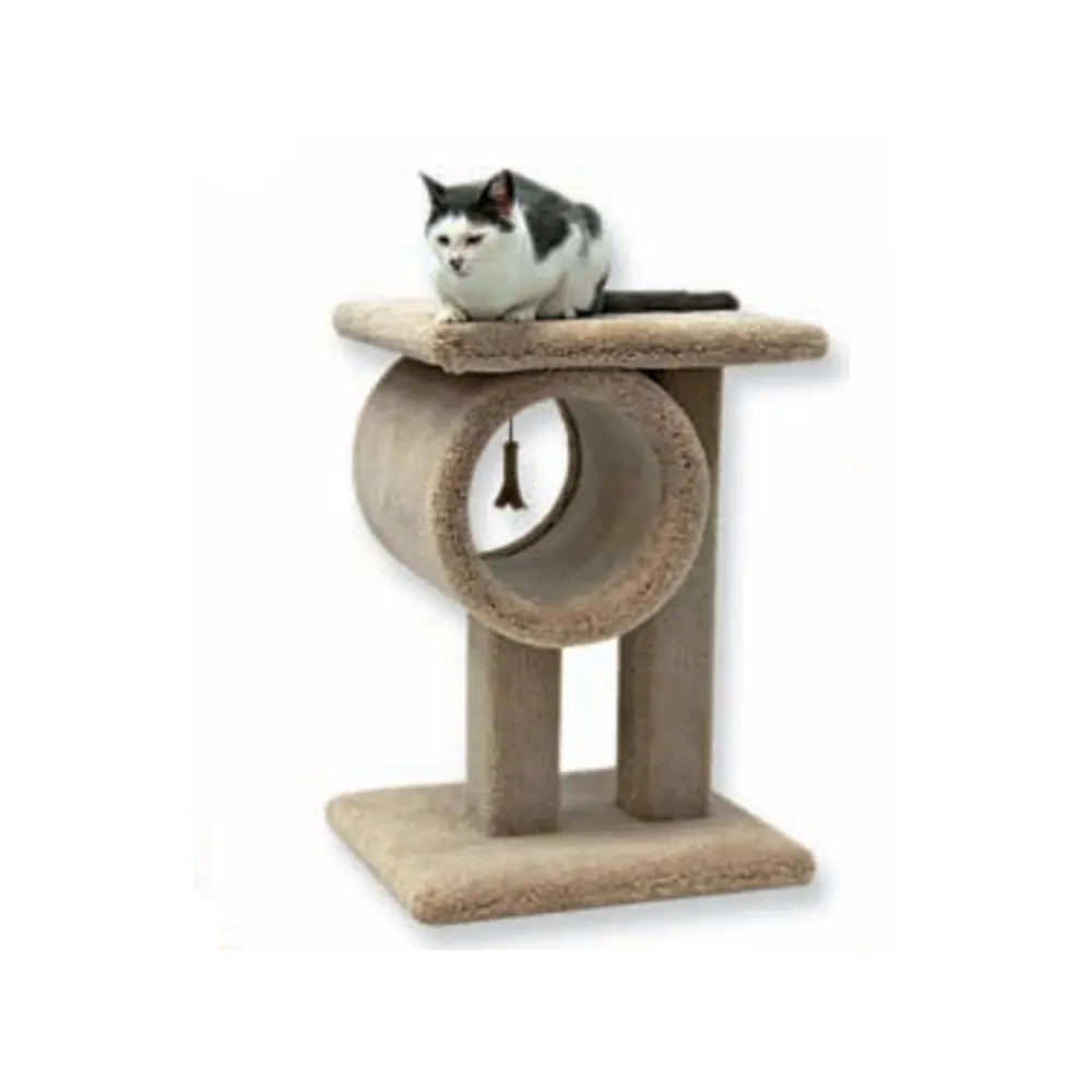 Pet Products 24-in Cat Tree & Condo Scratching Post Tower, Beige