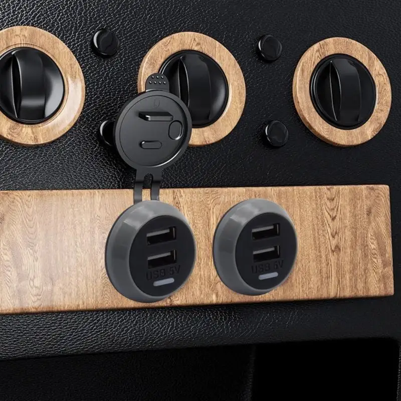 

Автомобильное зарядное устройство с двумя USB-портами, 12-24 В