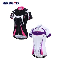 hirbgod with reflective effect women summer short sleeve cycling jersey pro mtb team biking clothing high quality ropa ciclism