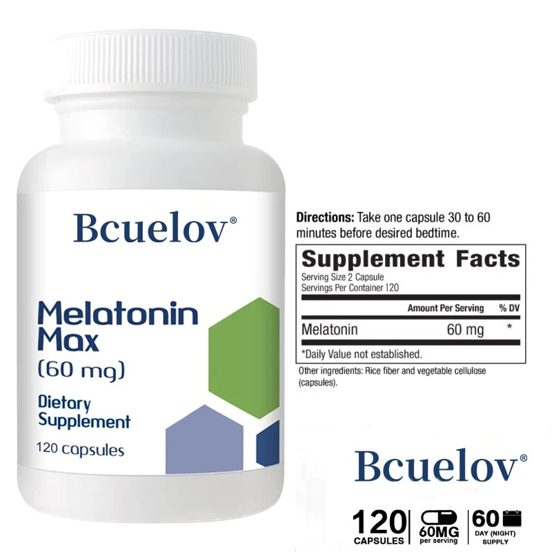 

Bcuelov Melatonin - A Dietary Supplement for Improving Nighttime Sleep Quality and Improving Insomnia