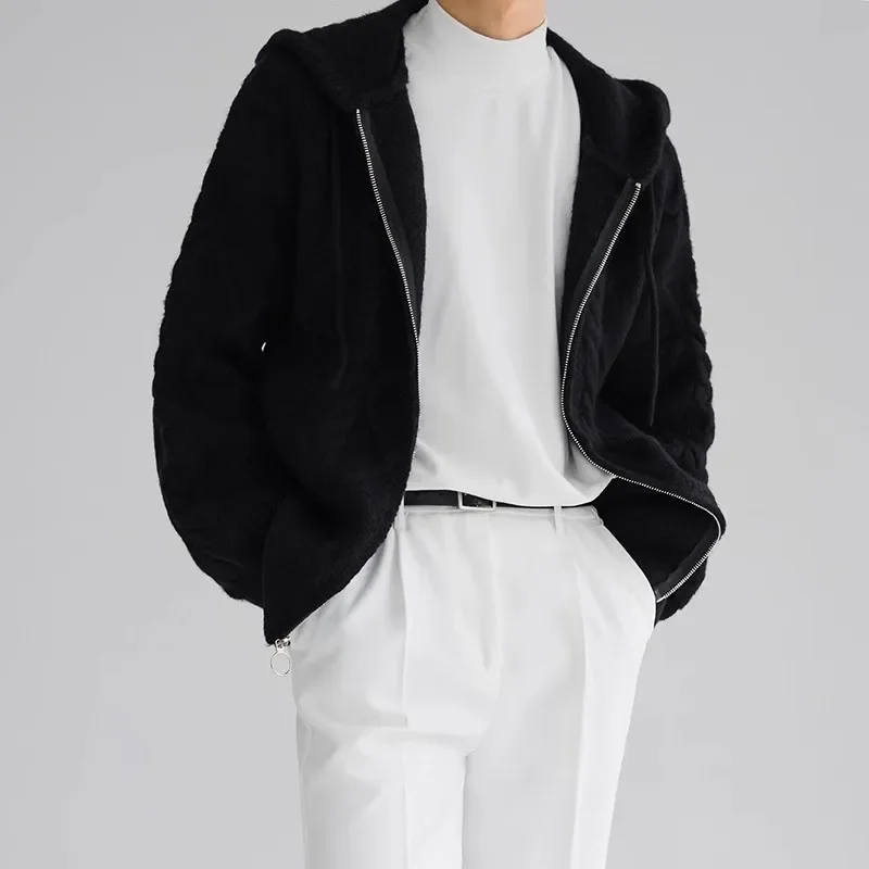 Повседневный вязаный топ в американском стиле мужской свободный кардиган с