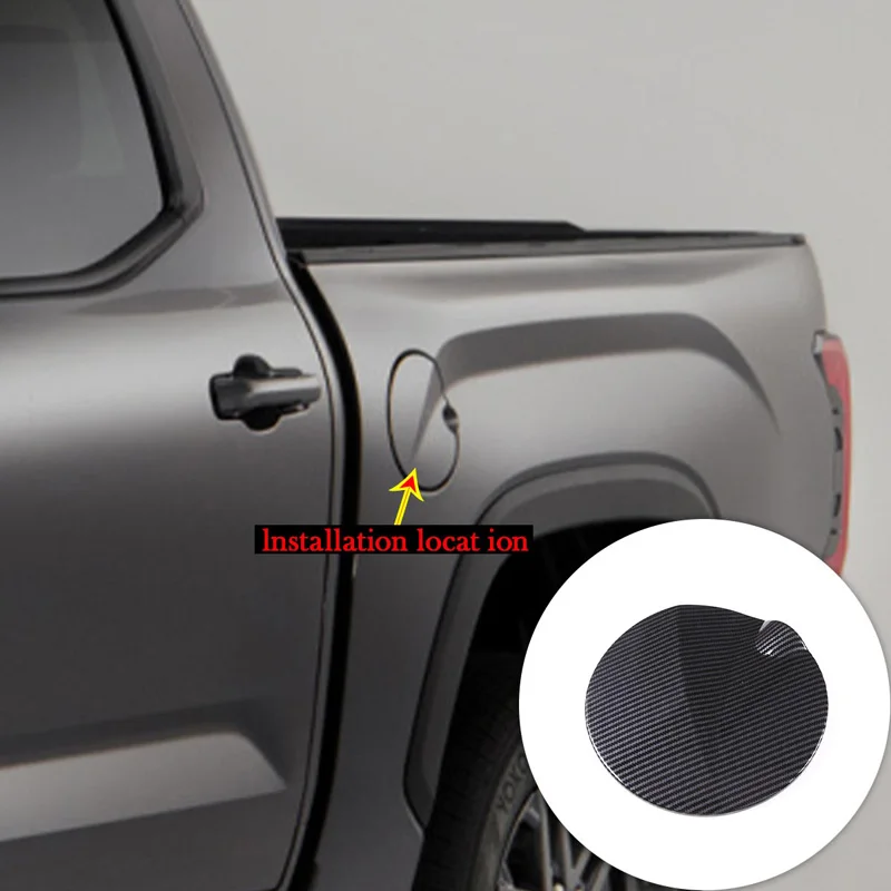 

For Toyota Tundra 2022 2023 ABS carbon fiber fuel cap sticker car exterior modification accessories